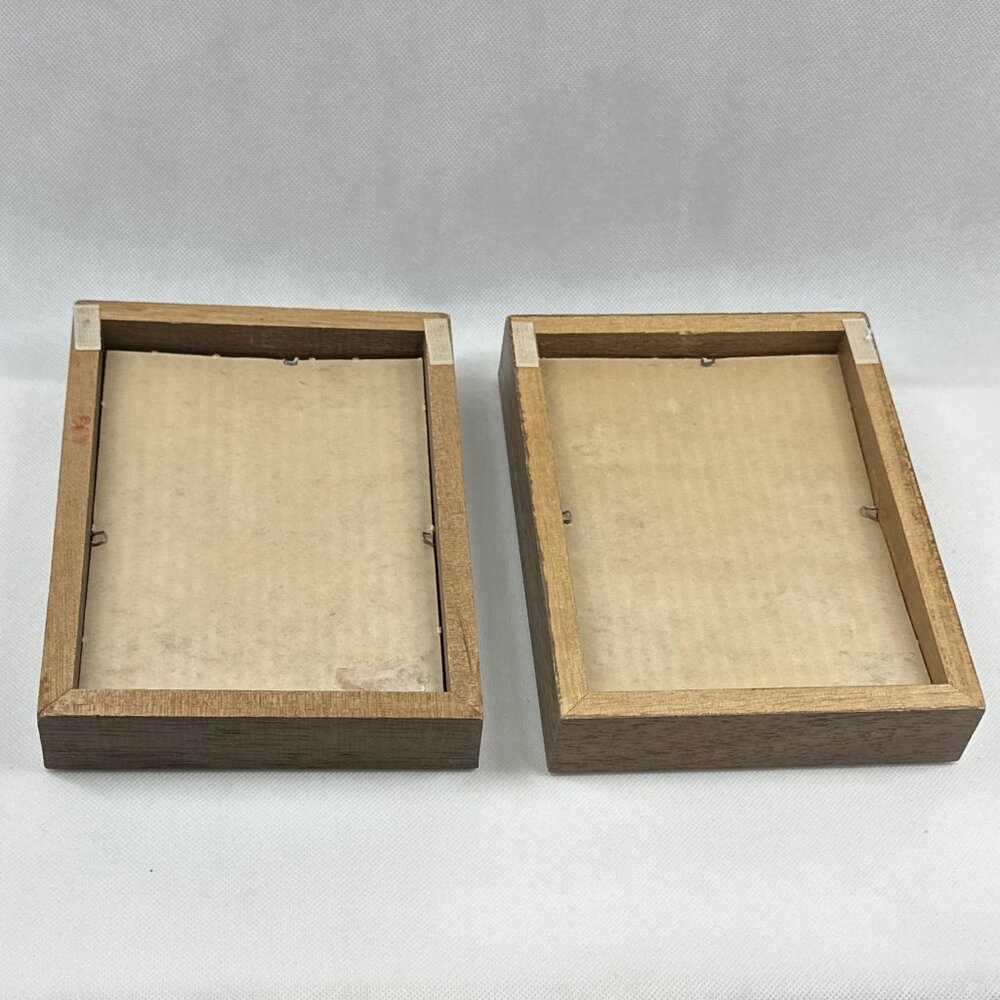 Vintage Framed Sunset Crewel Needlepoint Wall Decor.  Set of 2. - Picture 8 of 8